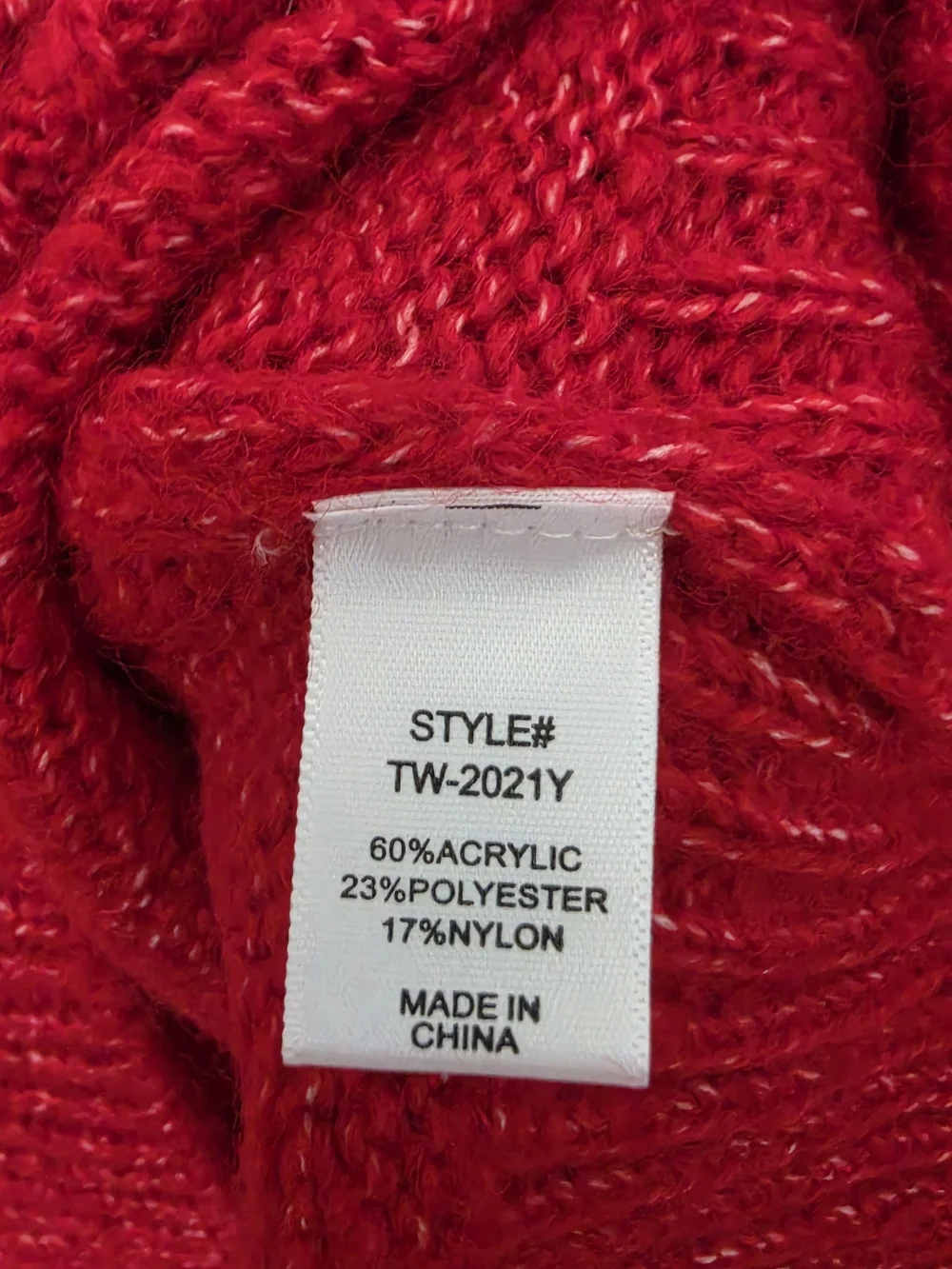 Zenana Red Women's Knit Sweater - Mock Neck Size M